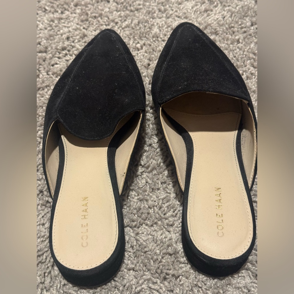 Cole Haan Black Mules Classic Design